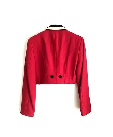 1990s MOSCHINO RED MILITARY BLAZER