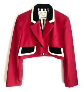 1990s MOSCHINO RED MILITARY BLAZER