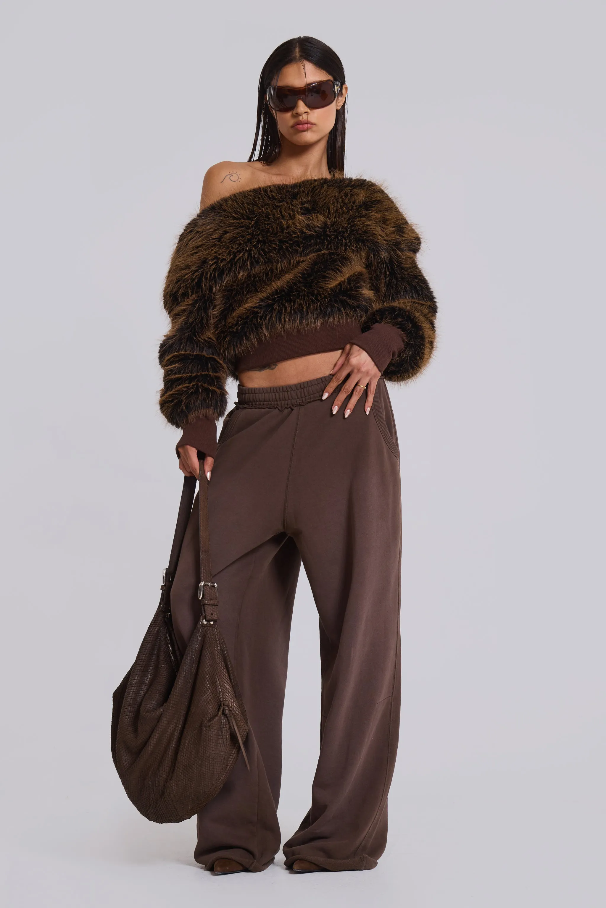 316 Off The Shoulder Fur Jumper