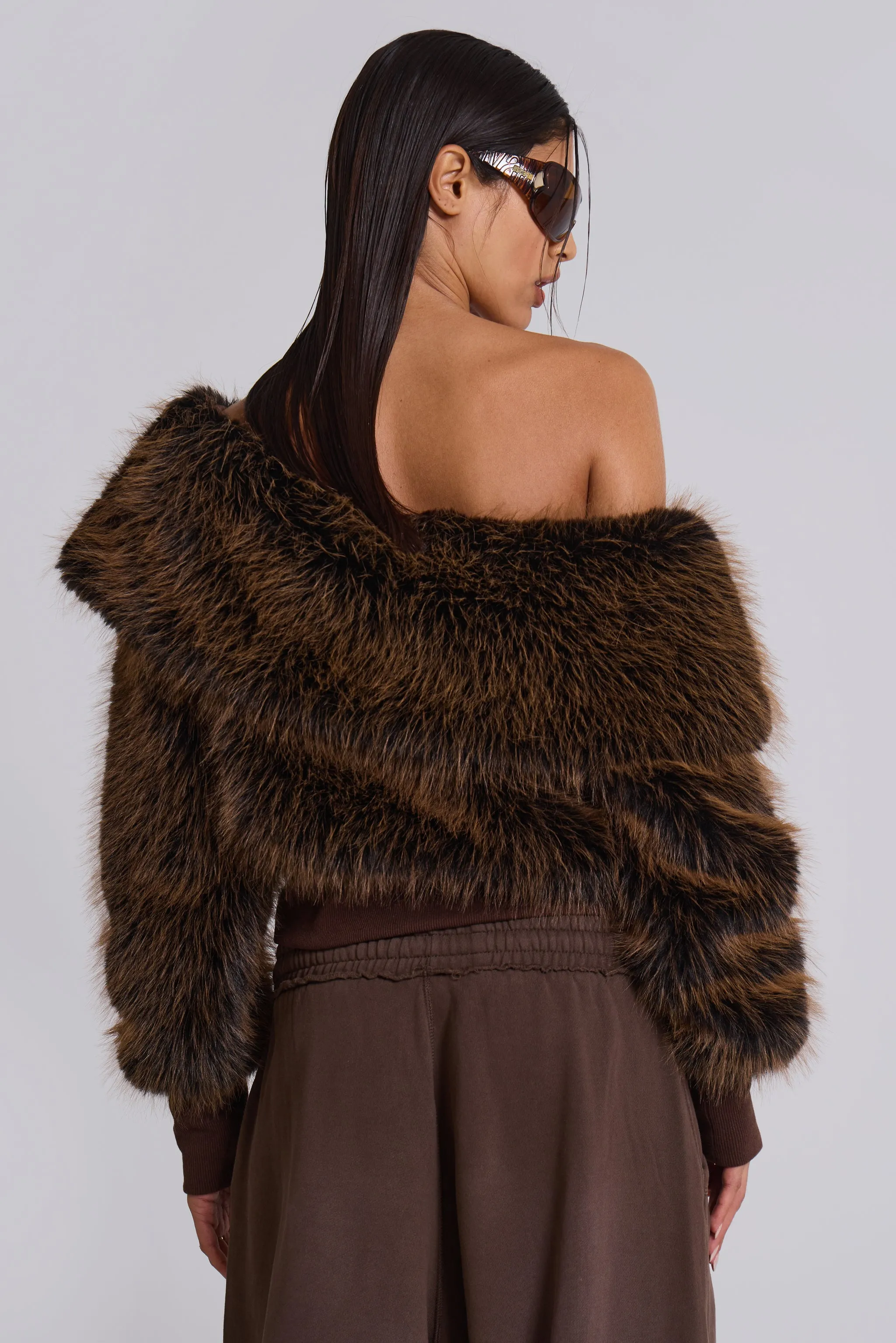 316 Off The Shoulder Fur Jumper