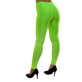 80's Neon Leggings Green