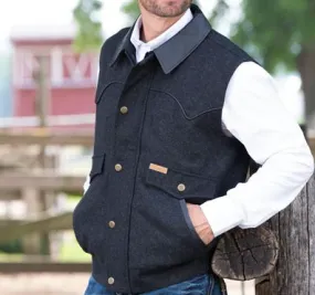 98_5619- Powder River Holbrook Wool Vest- Black