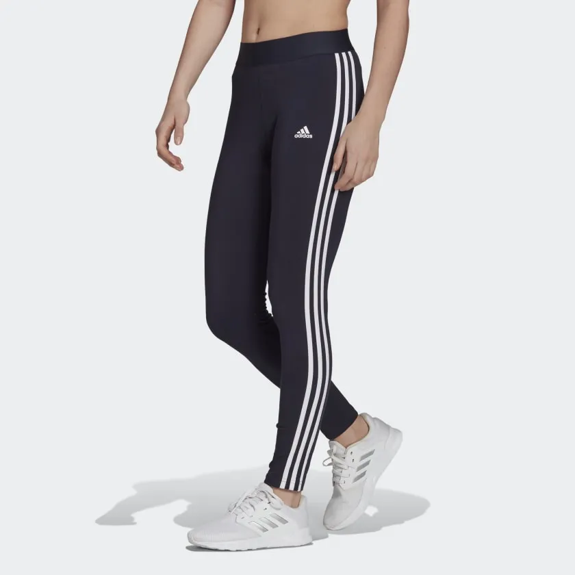 ADIDAS 3 STRIPE LEGGINGS - WOMEN - BLACK