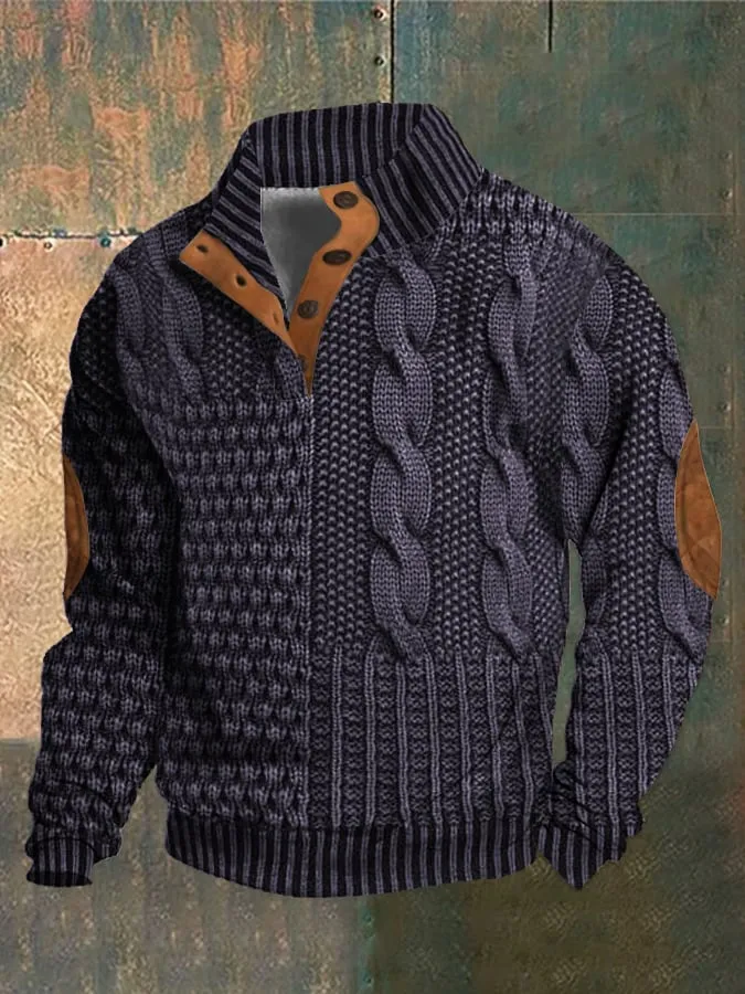 ALVIZE™ | PATCHWORK SWEATSHIRT 3D PRINT SWEATER FOR MEN