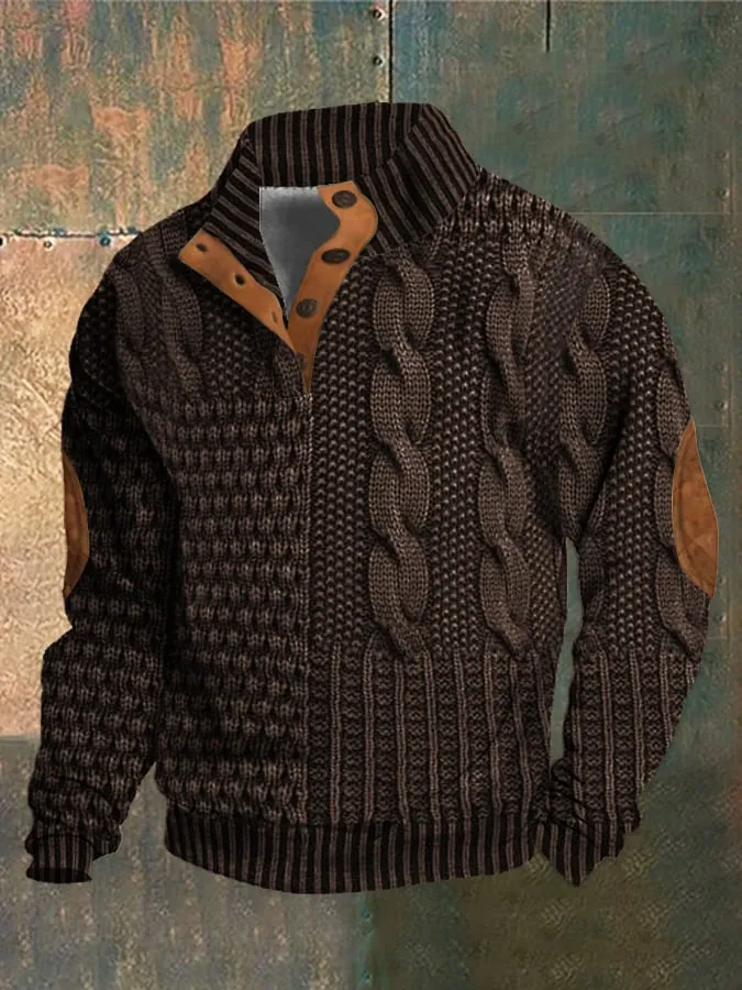 ALVIZE™ | PATCHWORK SWEATSHIRT 3D PRINT SWEATER FOR MEN