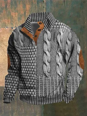 ALVIZE™ | PATCHWORK SWEATSHIRT 3D PRINT SWEATER FOR MEN