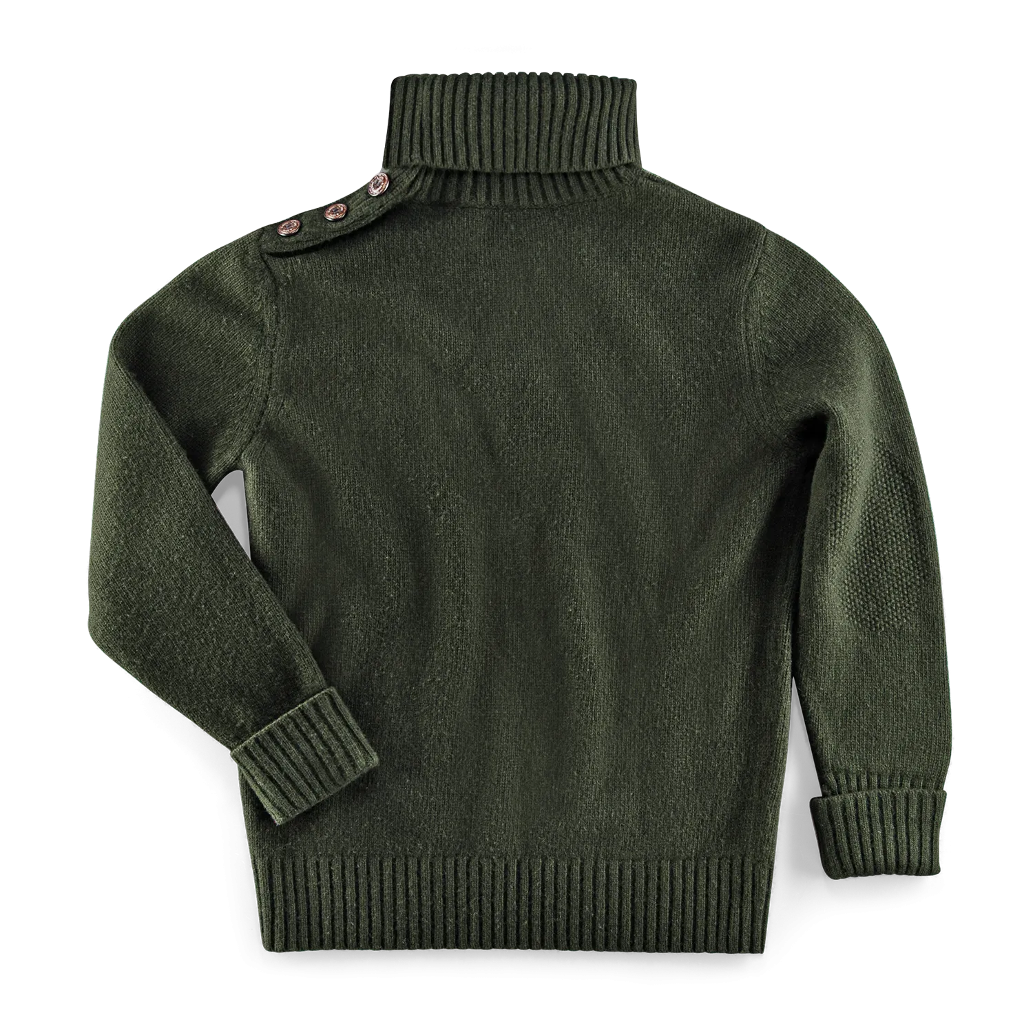 &SONS Ahab Submariner Rollneck Jumper Moss Green