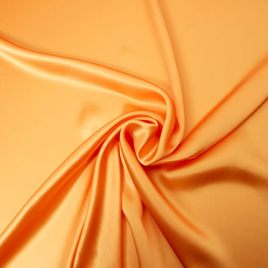 Apricot Pure Silk Satin