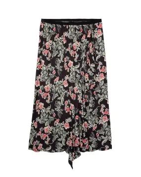 Artibonite River Midi Skirt | Black / Red