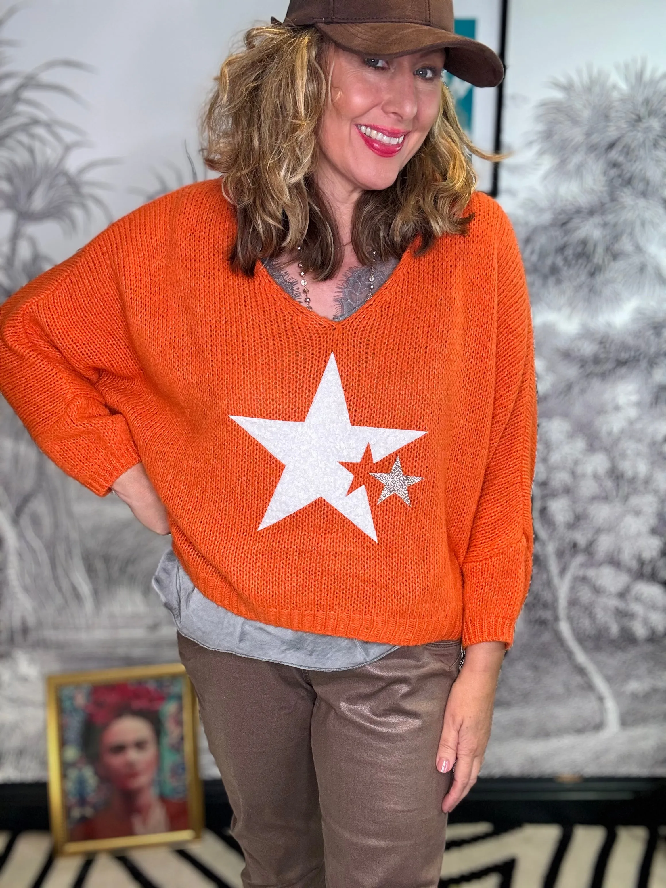 Astrid Double Star Oversized Jumper