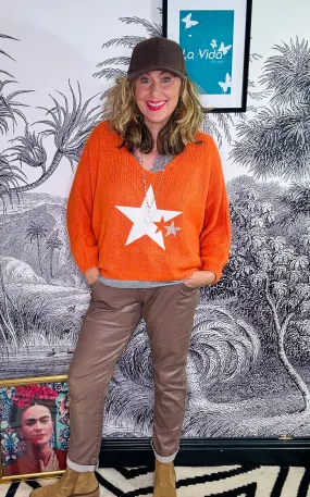 Astrid Double Star Oversized Jumper