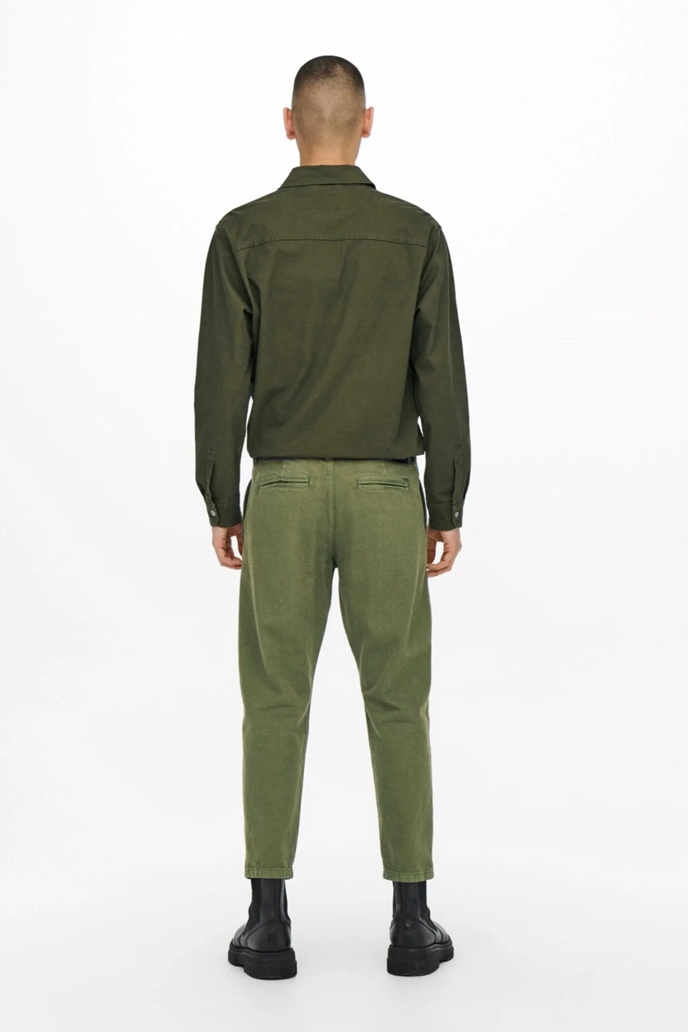 Avi Beam Chino Twill Pants - Olive Night