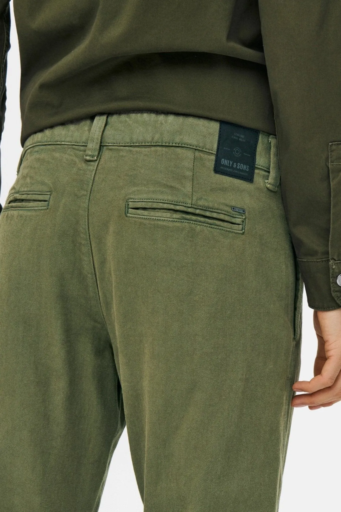 Avi Beam Chino Twill Pants - Olive Night