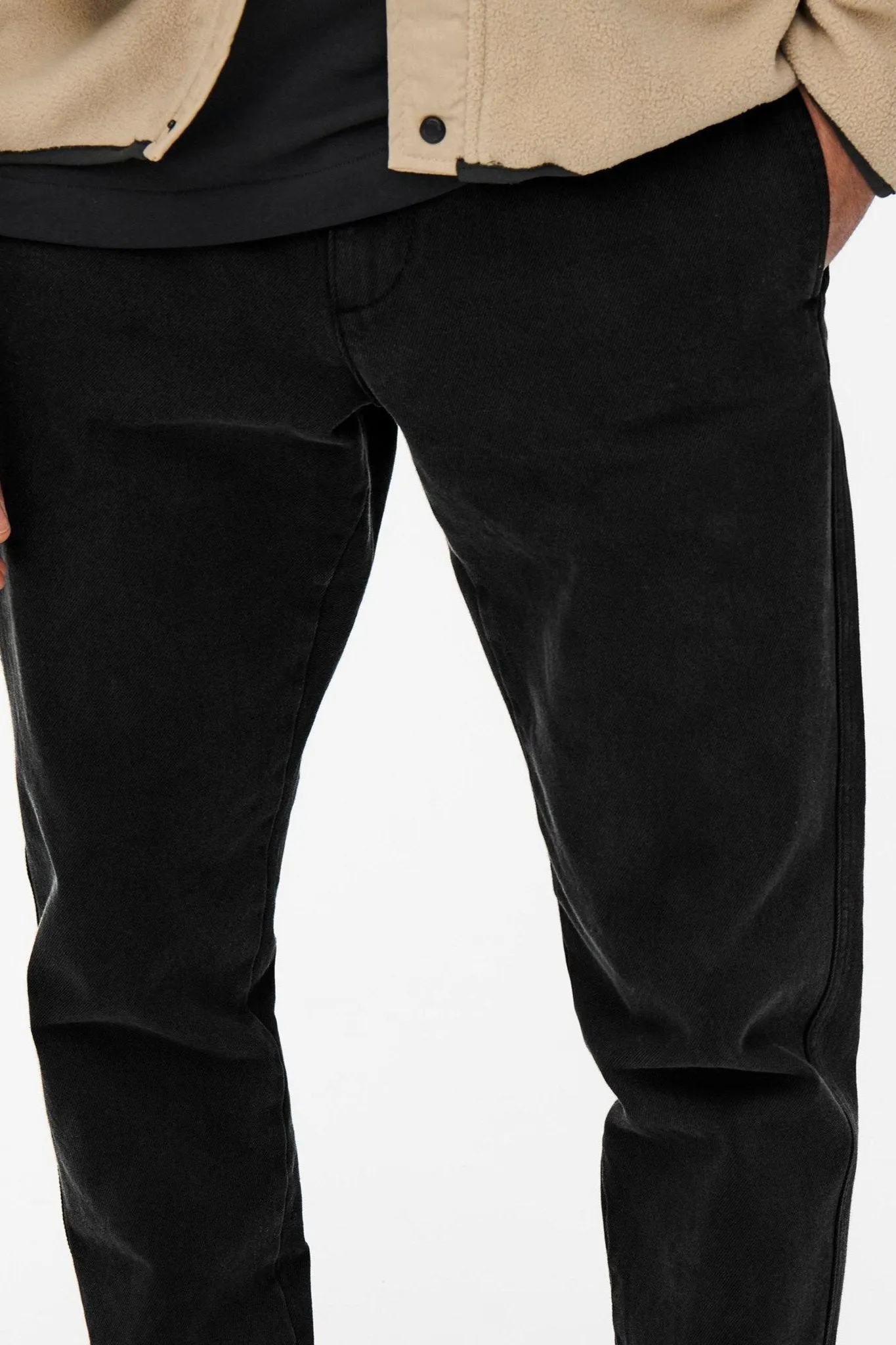 Avi Beam Chino Twill Pants - Sort