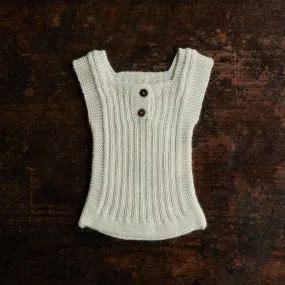 Baby & Kids Hand Knit Alpaca Rib Vest - Natural