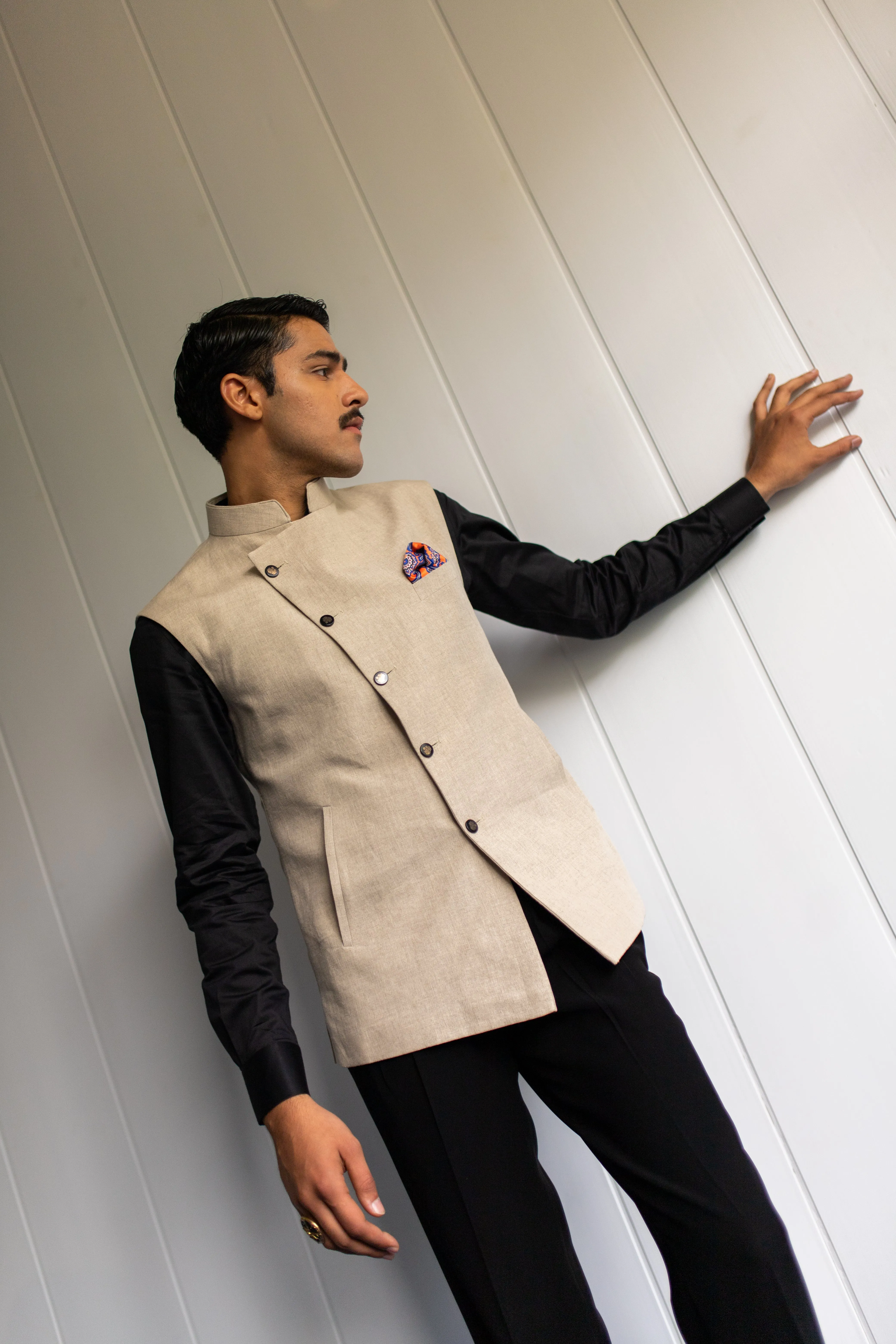 BEIGE BLISS NEHRU JACKET