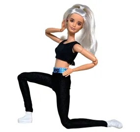 Black leggings for Barbie dolls