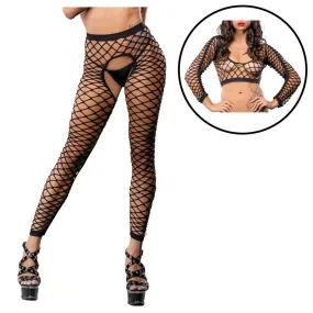 Black Mesh/Fishnet Crotchless Legging Packaging Box