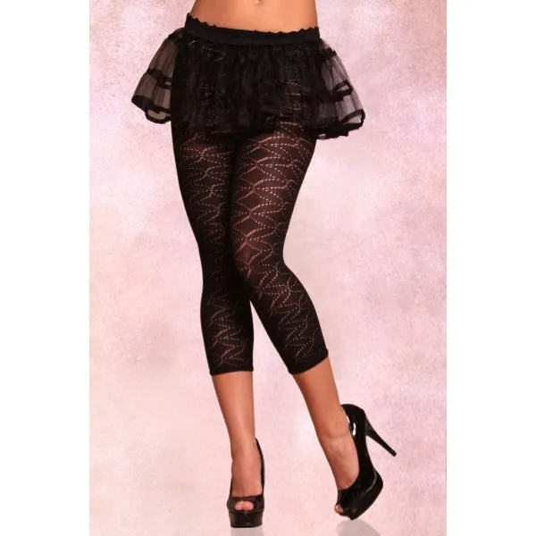 Black Patterned Legging