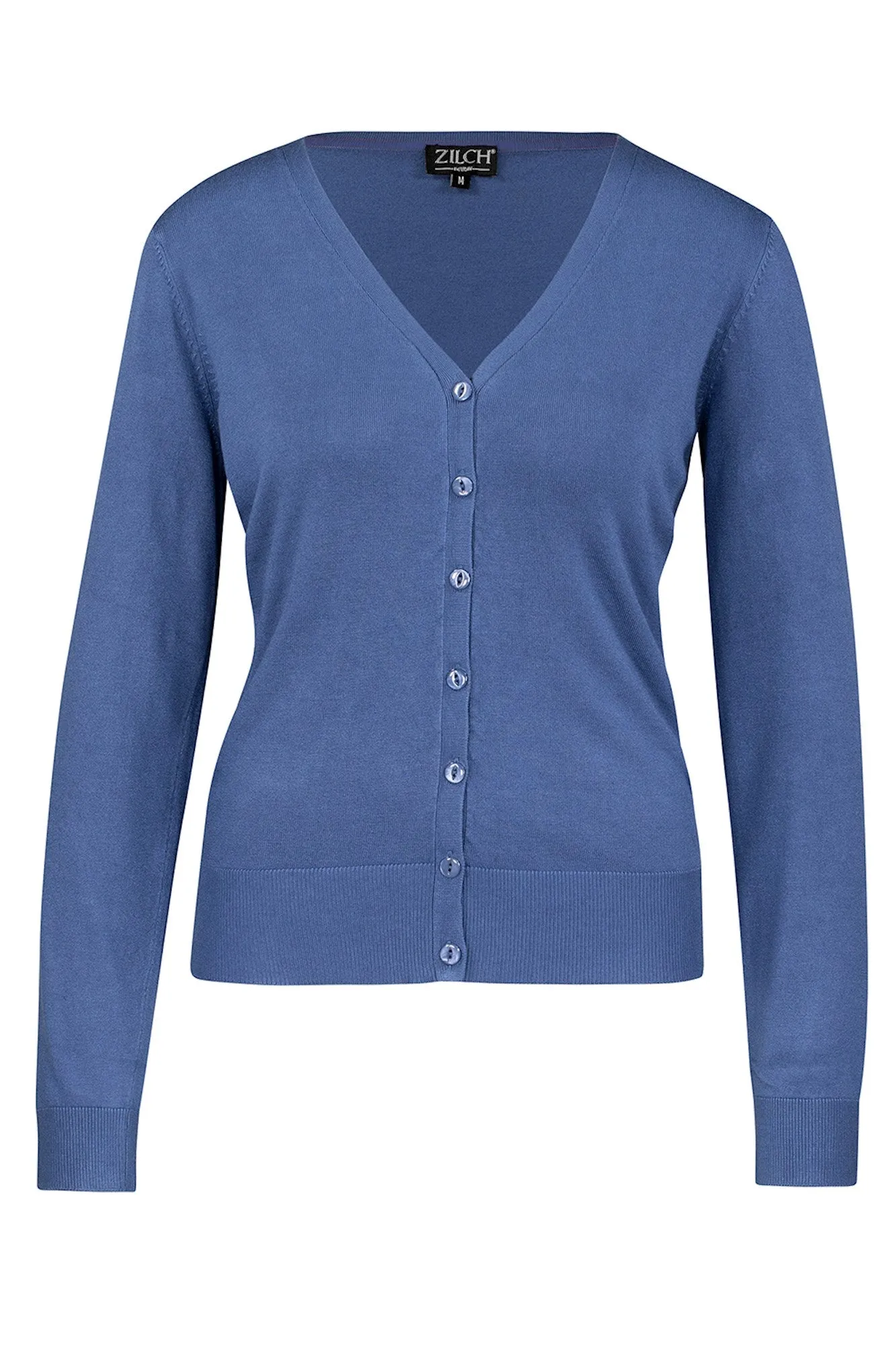 Blauw vest met knoopsluiting | Zilch cardigan v-neck basic azure