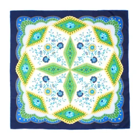 BLUE SILK SCARF 90