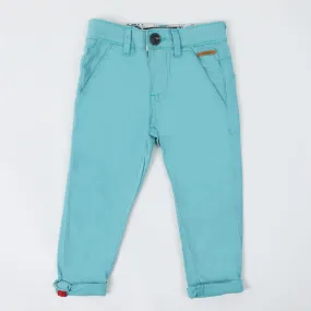 Boys Chino Cotton Pant - Cyan