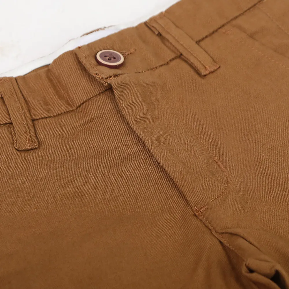 Boys Cotton Chino Pant - Brown