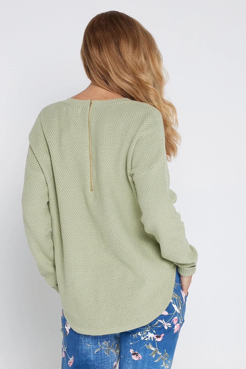 Brenda Waffle Knit - Sage