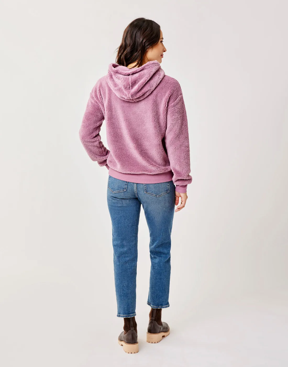 Brie Sherpa Hoodie: Orchid