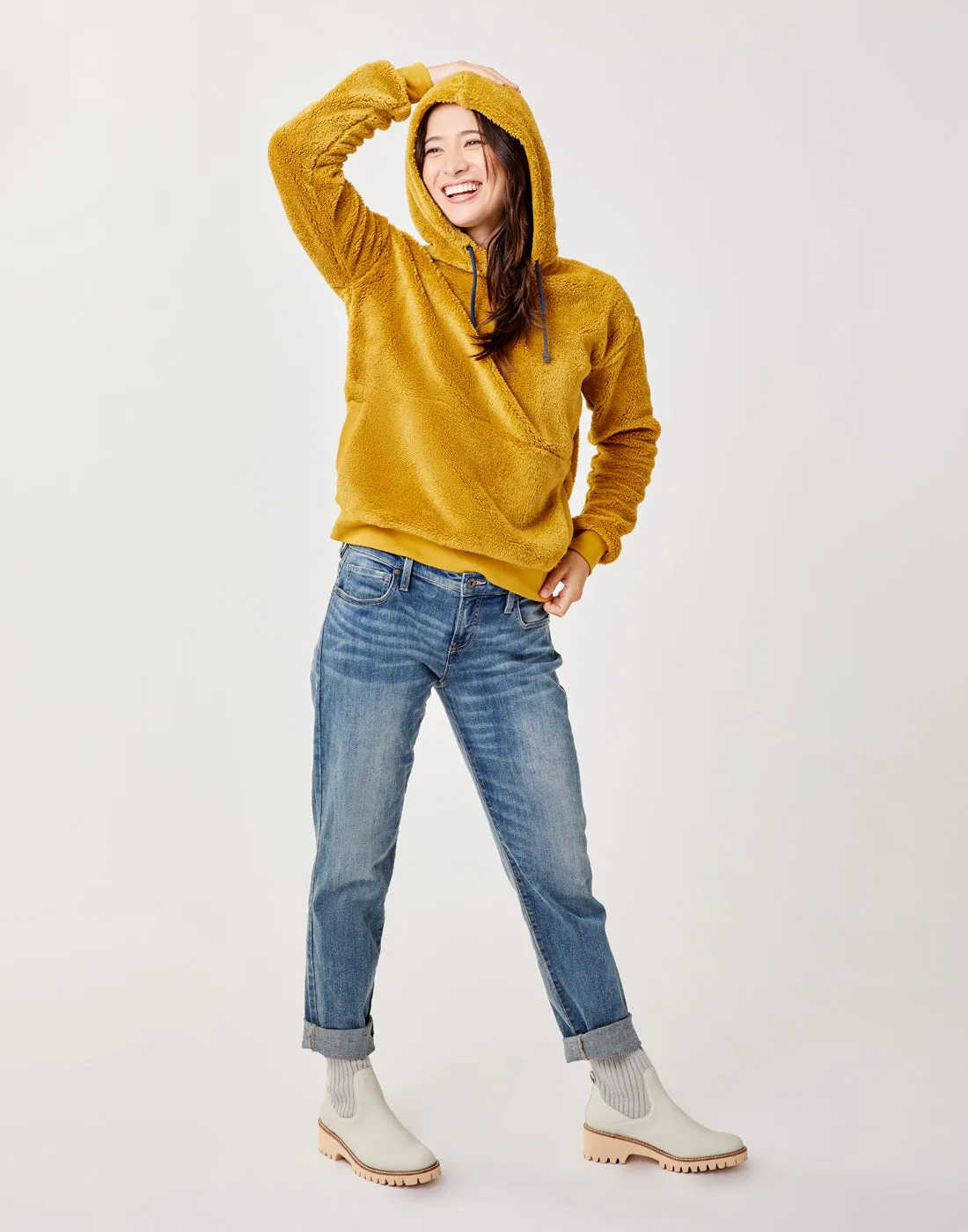 Brie Sherpa Hoodie: Wood