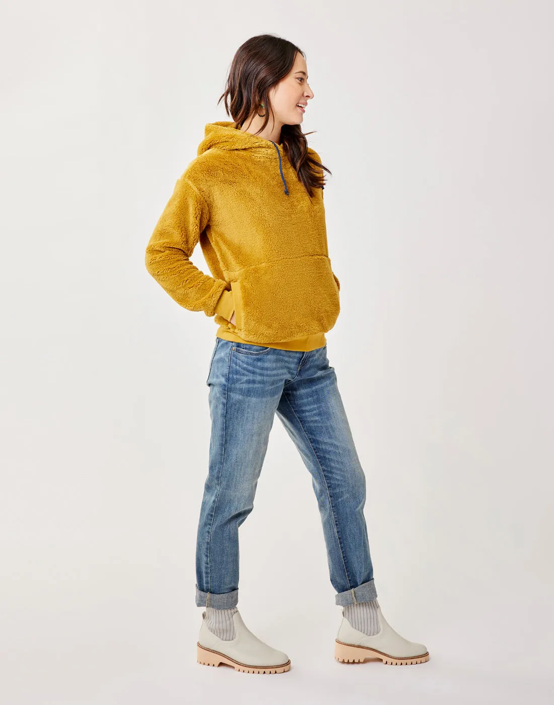 Brie Sherpa Hoodie: Wood