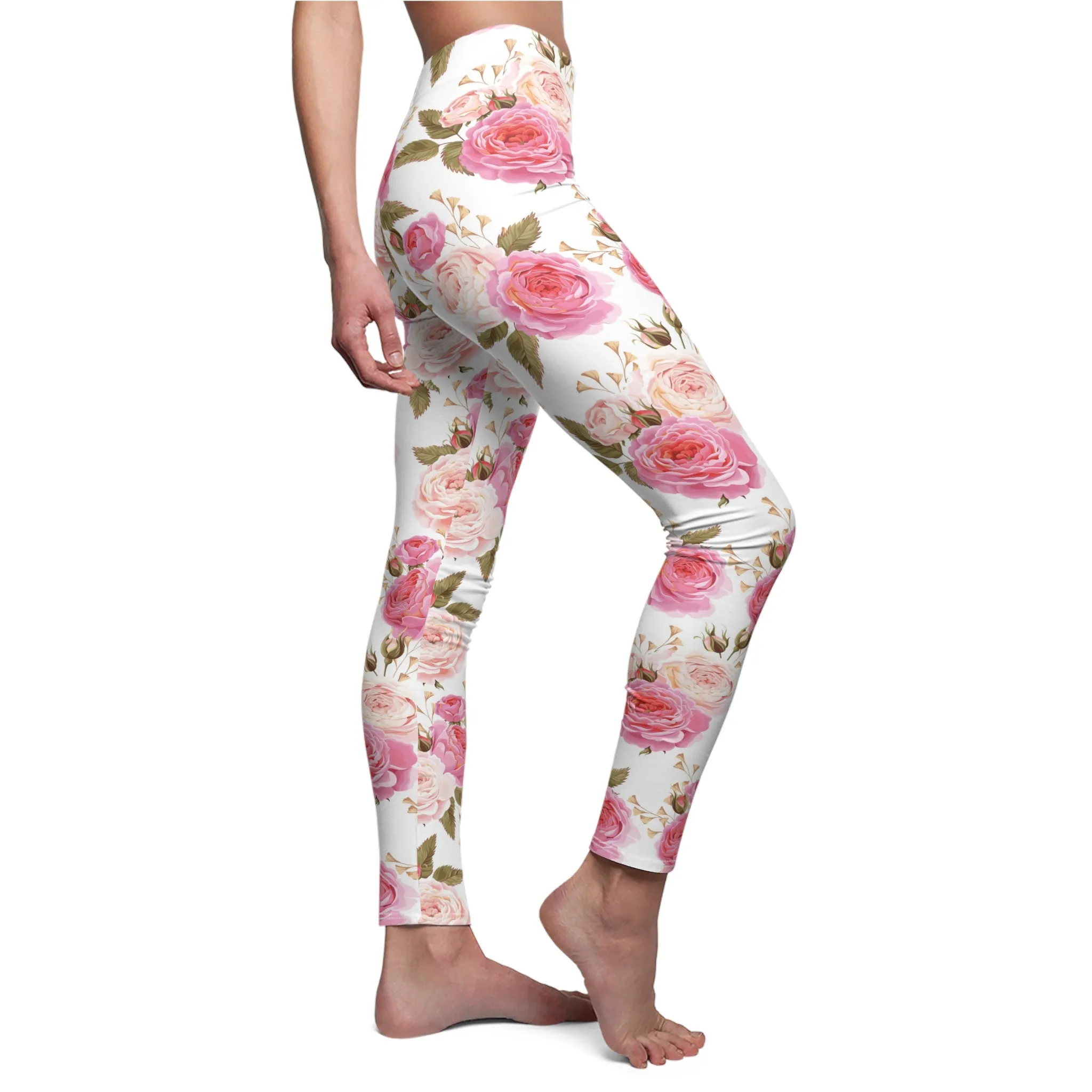 Cabbage Rose Floral Soft Touch Leggings