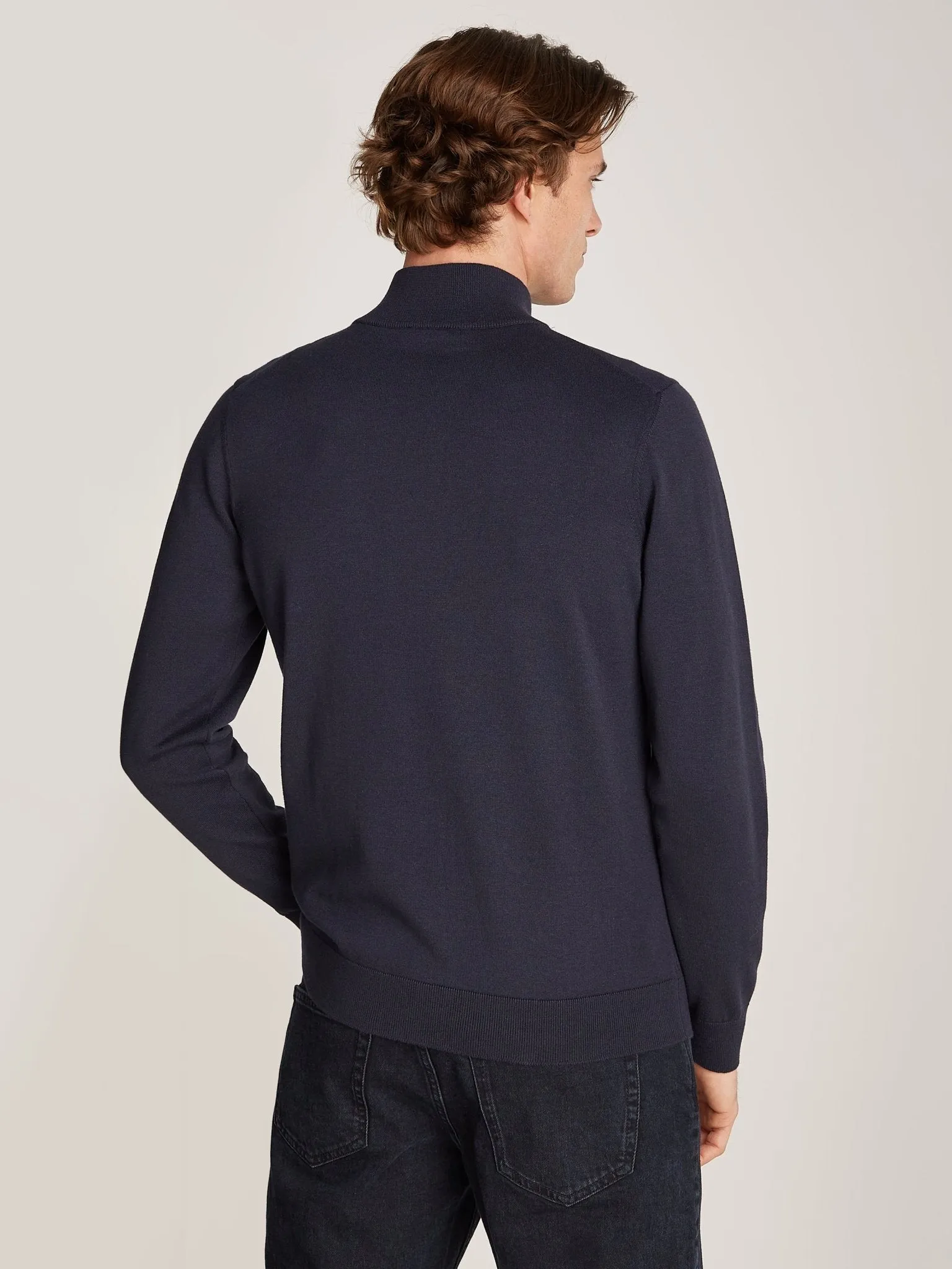 Calvin Klein Cotton Silk Quarter Zip Jumper