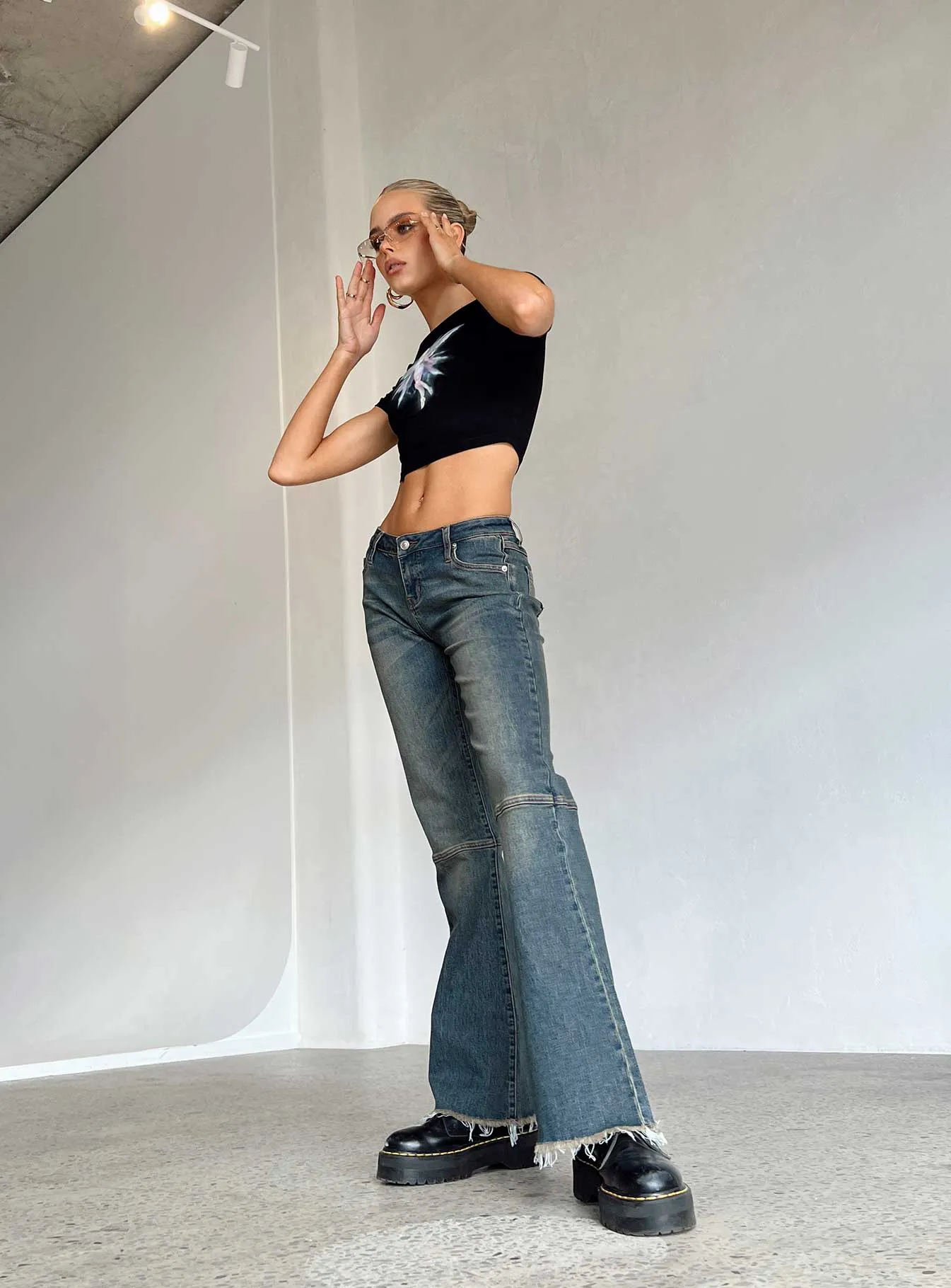 Carmella Low Waist Y2K Jeans Denim