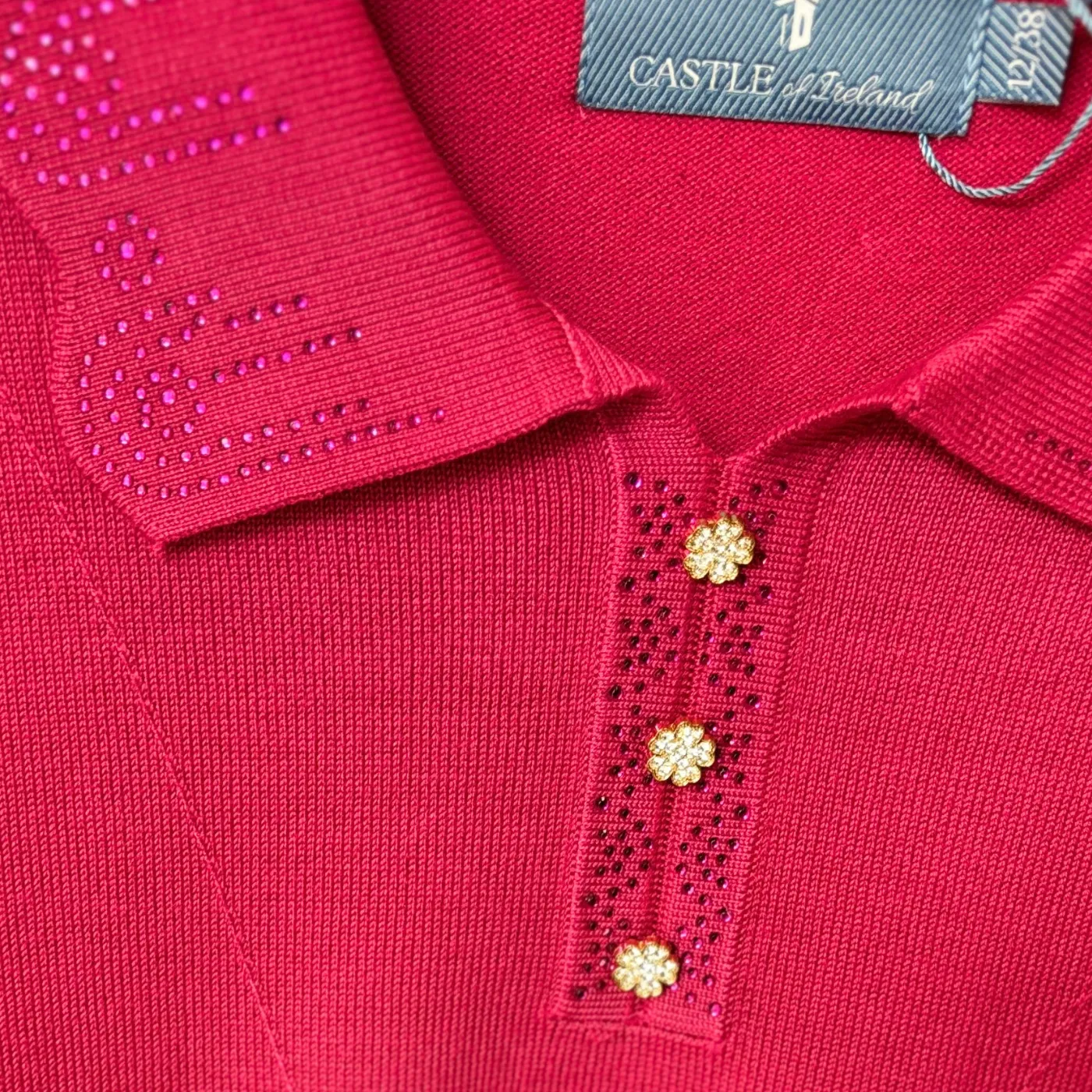 Castle of Ireland Diamante Collared Jumper