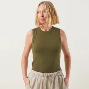 Chalk - Ellen Ribbed Vest Khaki