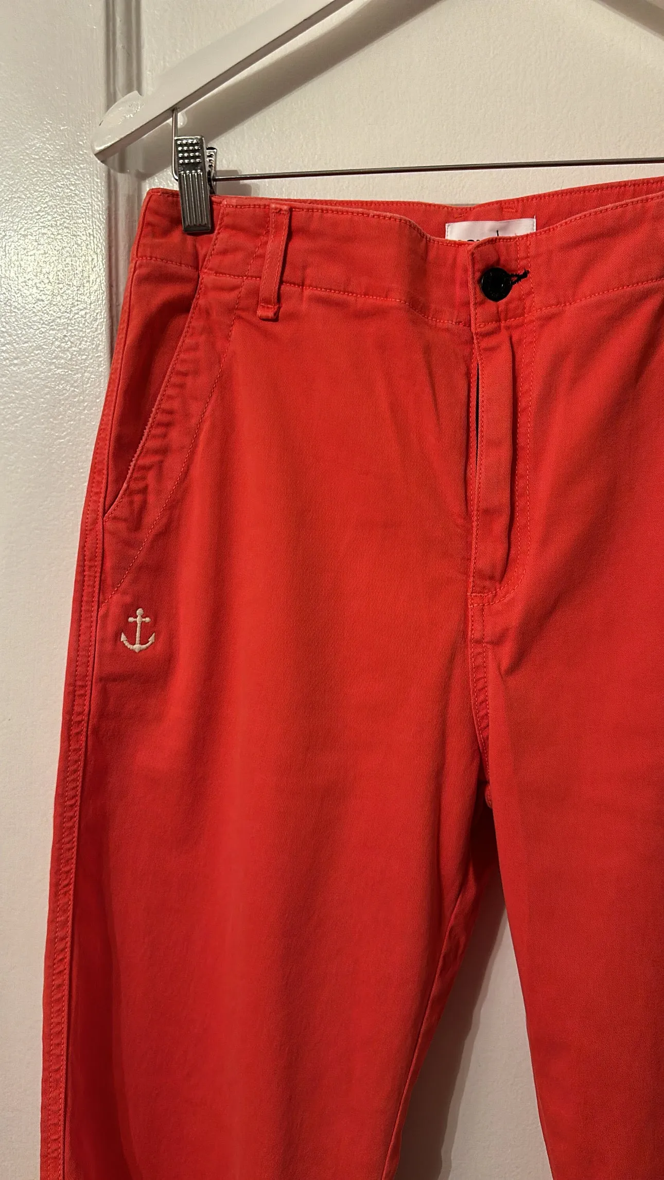 Chino Pant with Embroidered Anchor