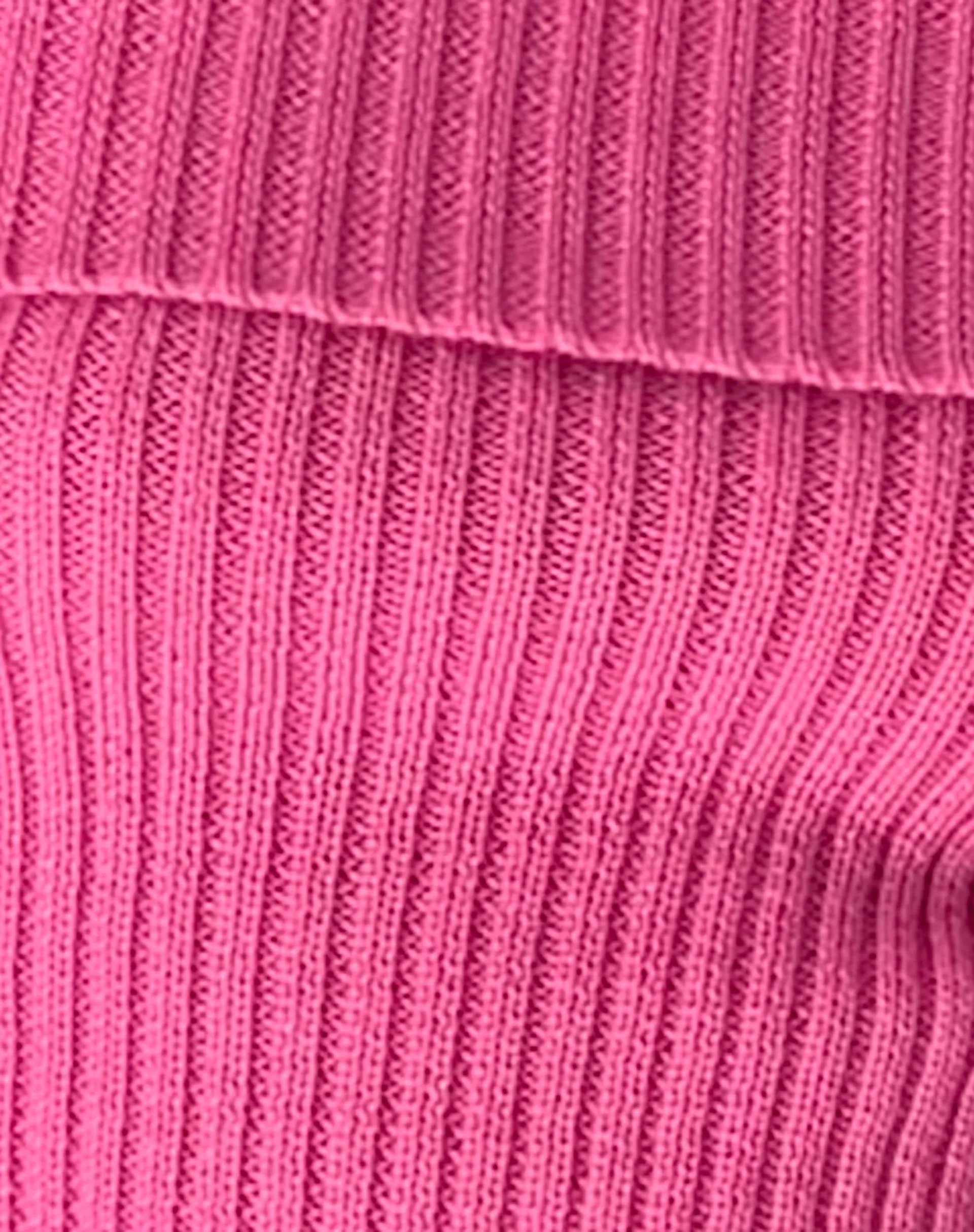 Circe Off-Shoulder Long Sleeve Knit Top in Hot Pink