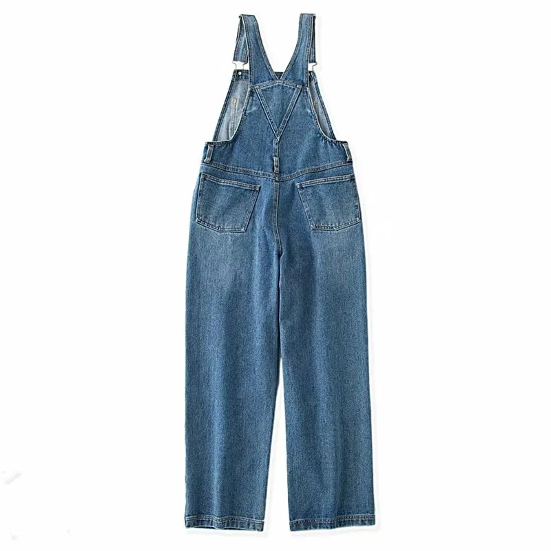 Classic High Waisted Denim Overall Jumper