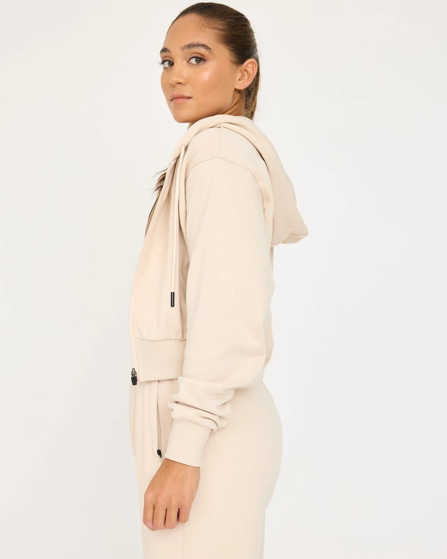 Core Classic Cropped Zip Hoodie