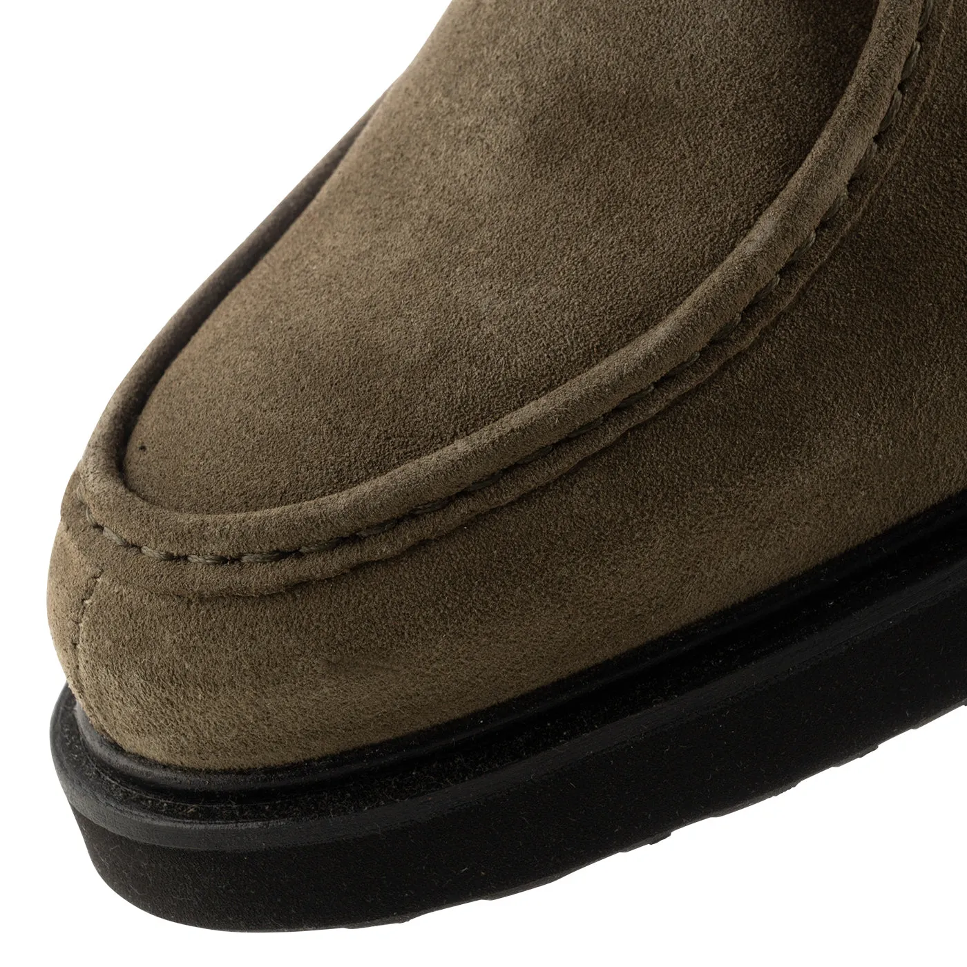 Cosmos apron shoe suede - KHAKI