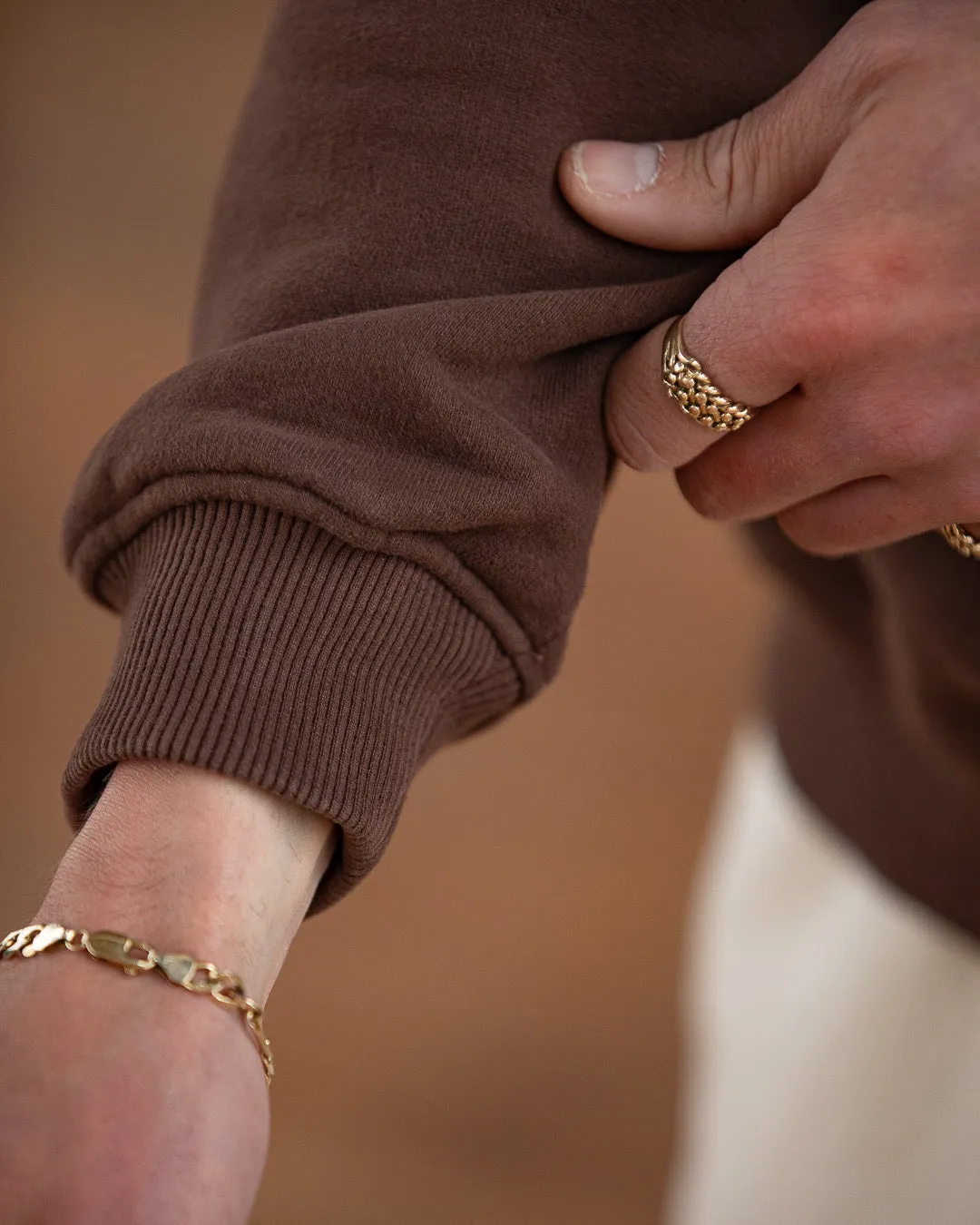 Crafted Organic Cotton Sweatshirt - Brown