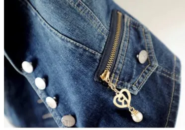 Denim Button Vest