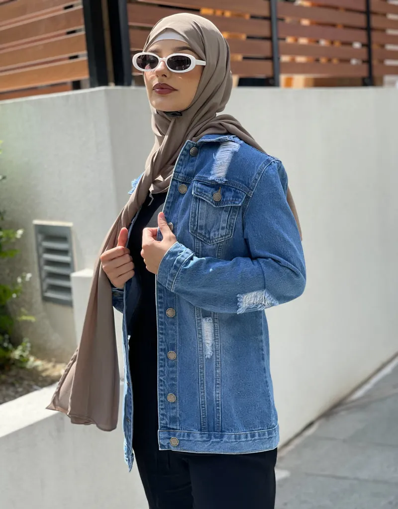 Distressed Denim Jacket