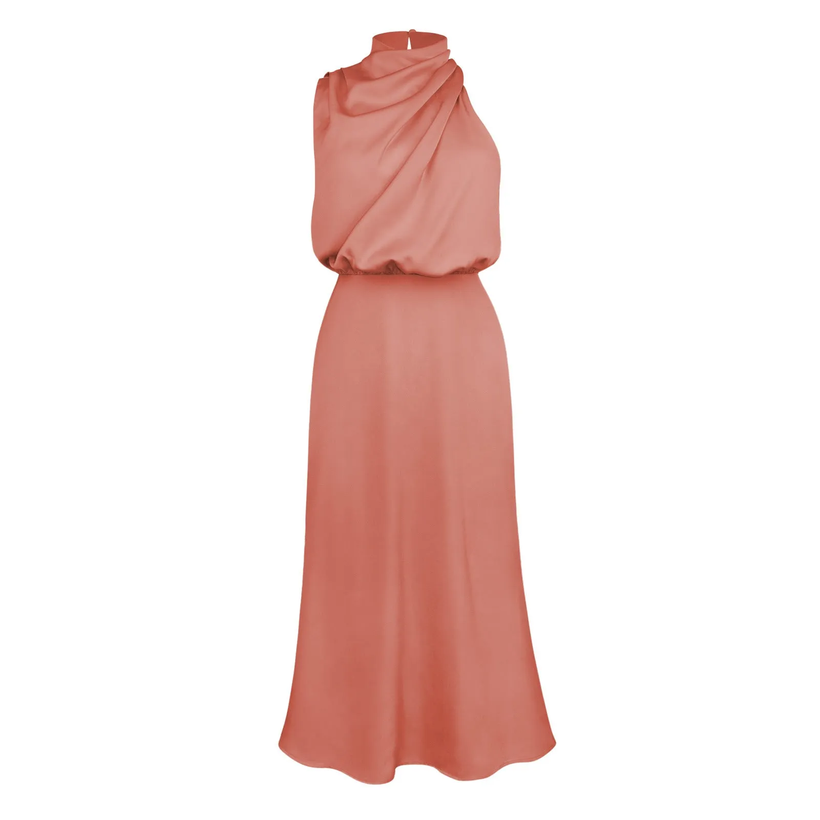 Draped Olive Sophisticate Maxi Dress