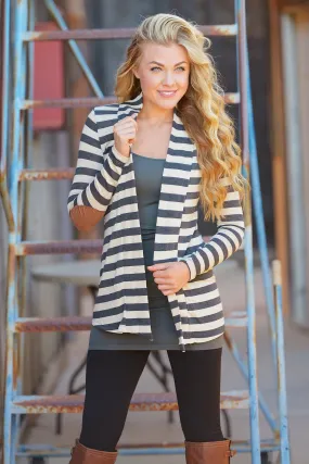 Easily Persuaded Cardigan - Charcoal (S-3XL)