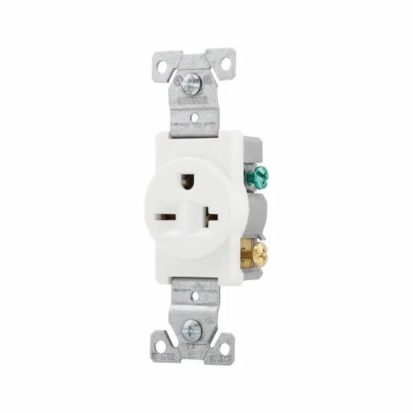 Eaton 1876W Spec Grade Single Receptacle Outlet