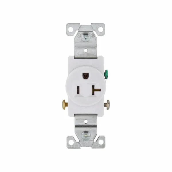 Eaton 1877W Spec Grade Single Receptacle Outlet