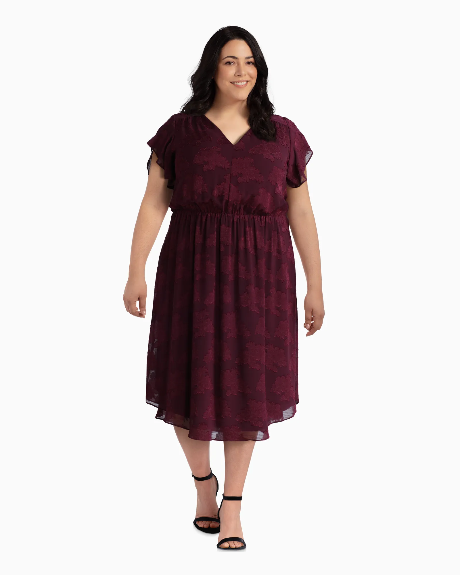 Esme Midi Dress | Burgundy