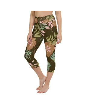 Fall Floral Yoga Capris